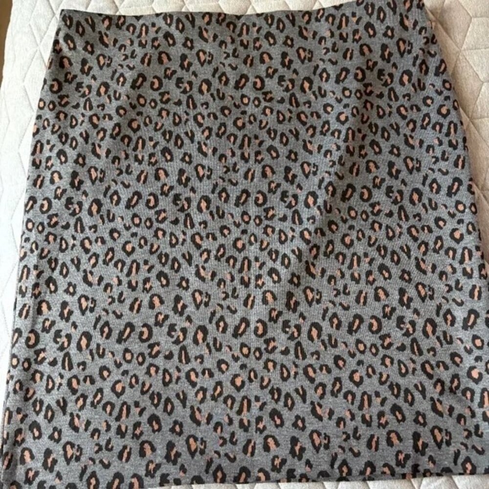Nine West - Animal Print Knit Skirt - XL